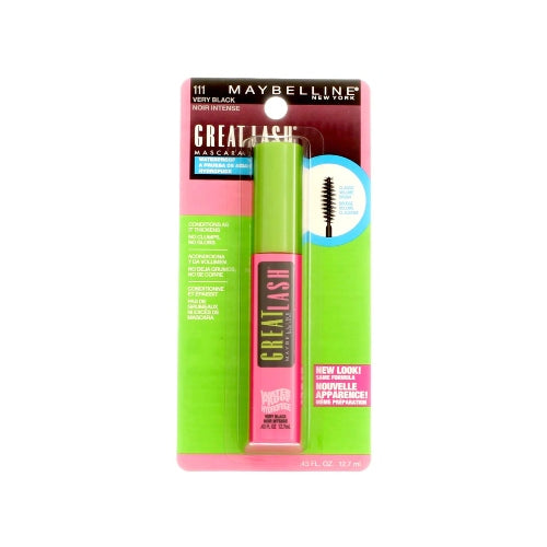 MASCARA GREAT LASH WATERPROOF 111 VERY BLACK - MAYBELLINE - Adrissa Beauty - Maquillaje para ojos