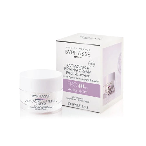 CREMA ANTIEDAD PRO40 PERLA Y CAVIAR 50ML - BYPHASSE - Adrissa Beauty - Cuidado de la piel