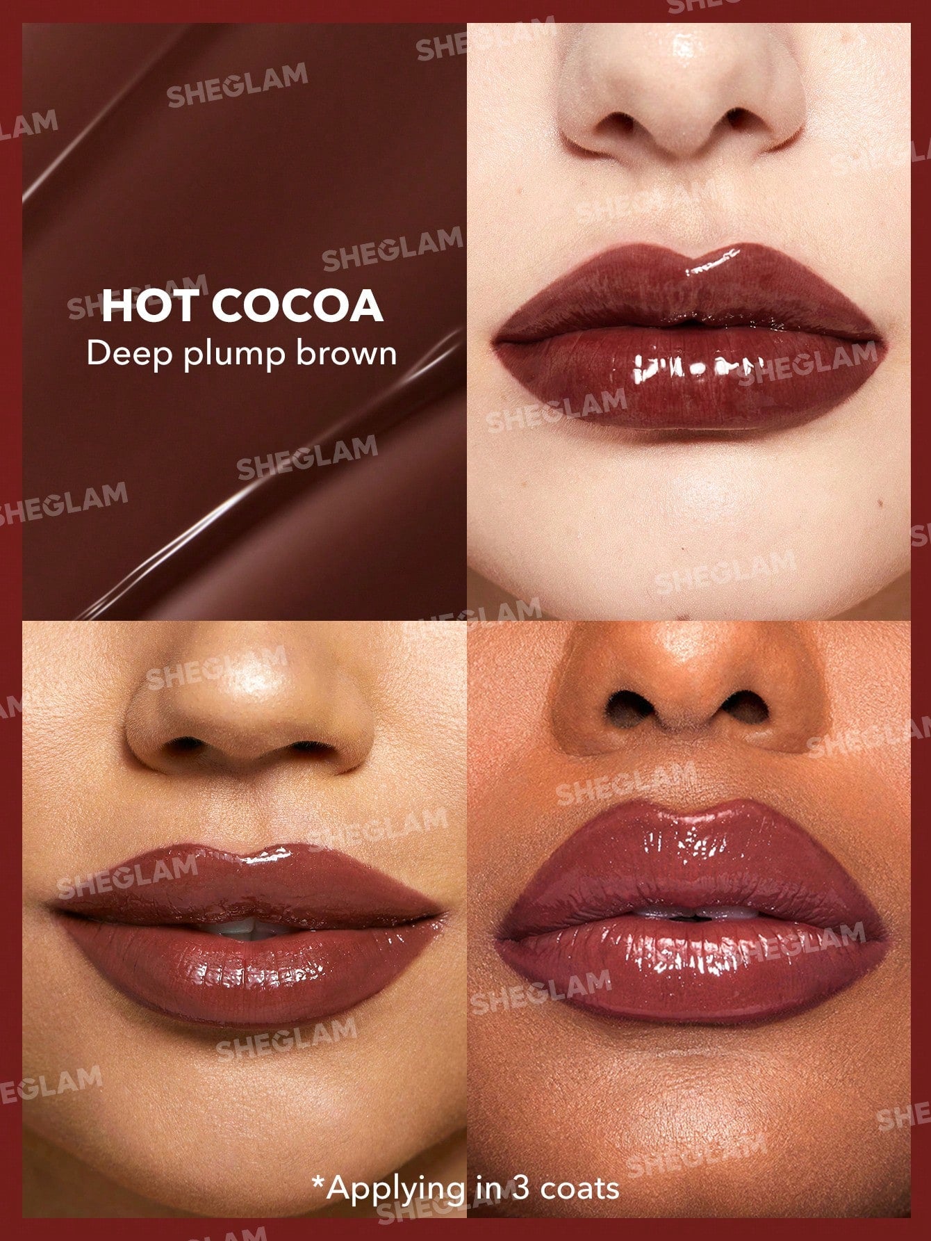 LABIAL POUT PERFECT HOT COCOA - SHEGLAM - Adrissa Beauty - Maquillaje