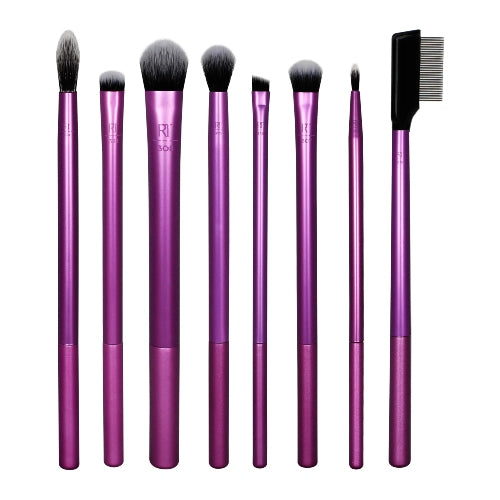 SET BROCHAS ESSENTIAL OJOS 8PZAS - REAL TECHNIQUES - Adrissa Beauty - Maquillaje para ojos