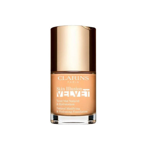 BASE SKIN ILLUSION VELVET 105N 30ML - CLARINS - Adrissa Beauty - Maquillaje