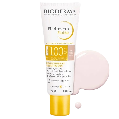 PROTECTOR SOLAR PHOTODERM FLUID SPF100 MUY CLARO 40ML - BIODERMA - Adrissa Beauty - Cuidado de la piel