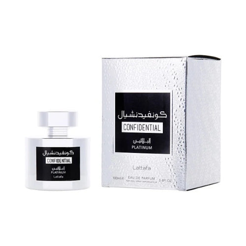 CONFIDENTIAL PLATINUM EDP 100ML U - LATTAFA - Adrissa Beauty - Perfumes y colonias