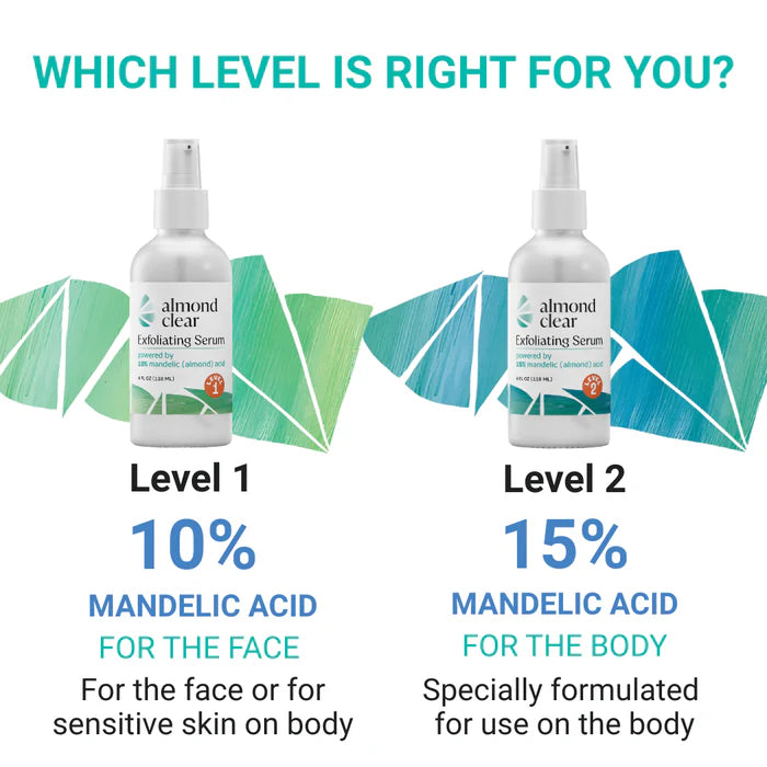 SERUM CORPORAL EXFOLIANTE LEVEL 2 15% MANDELIC ACID 118ML - ALMOND CLEAR - Adrissa Beauty - Cuidado de la piel