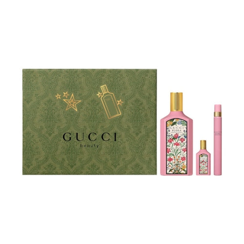 SET GUCCI FLORA GORGEOUS GARDENIA 3PZAS 100ML D - GUCCI - Adrissa Beauty - Perfumes y colonias