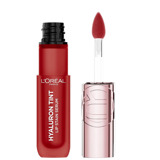 TINTA LIP STAIN SERUM HYALURON 420 LE ROUGE PARIS - LOREAL - Adrissa Beauty - Maquillaje