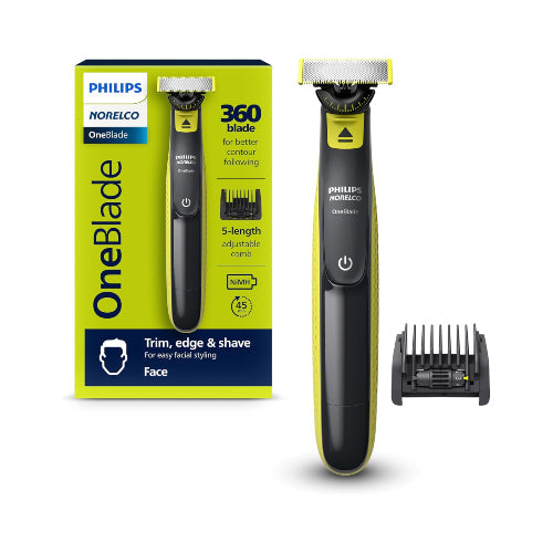 AFEITADORA ONE BLADE 360 HYBRID FACE TRIMMER - PHILIPS - Adrissa Beauty - Electrónica