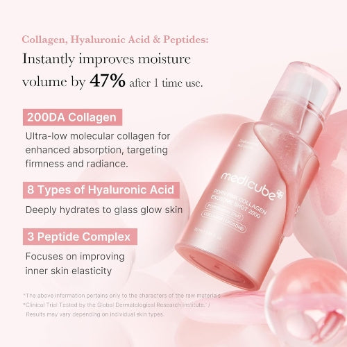 SERUM PDRN PINK COLLAGEN EXOSOME SHOT 2000 30ML - MEDICUBE - Adrissa Beauty - Cuidado de la piel