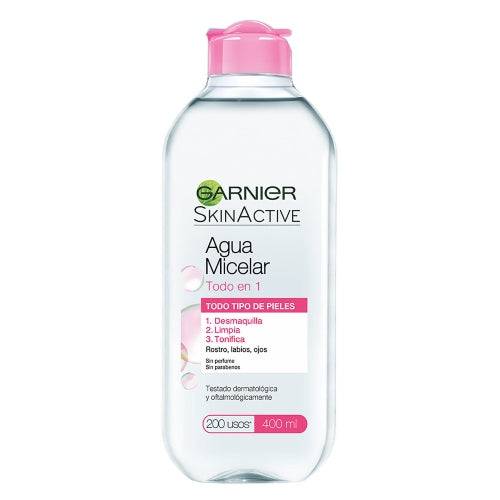 AGUA MICELAR TODO EN 1 400ML - GARNIER - Adrissa Beauty - Cuidado de la piel