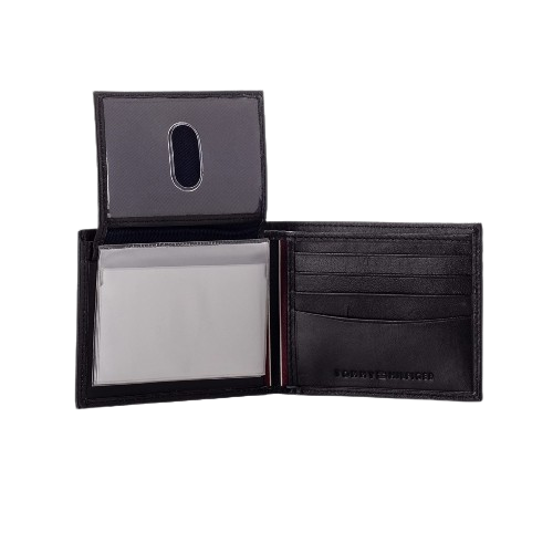 BILLETERA CUERO MARRON OSCURO - TOMMY HILFIGER - Adrissa Beauty - 