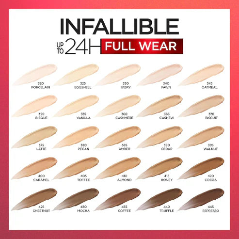CORRECTOR INFALLIBLE 345 OATMEAL - LOREAL - Adrissa Beauty - maquiilaje