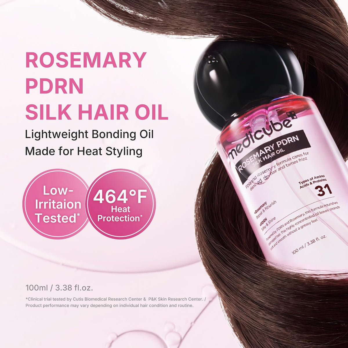 ACEITE CAPILAR ROSEMARY PDRN SILK 100ML - MEDICUBE - Adrissa Beauty - Cuidado capilar