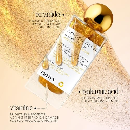 ACEITE CORPORAL LUXURY GOLDEN GLAZE 90ML - TRULY - Adrissa Beauty - Cuidado de la piel