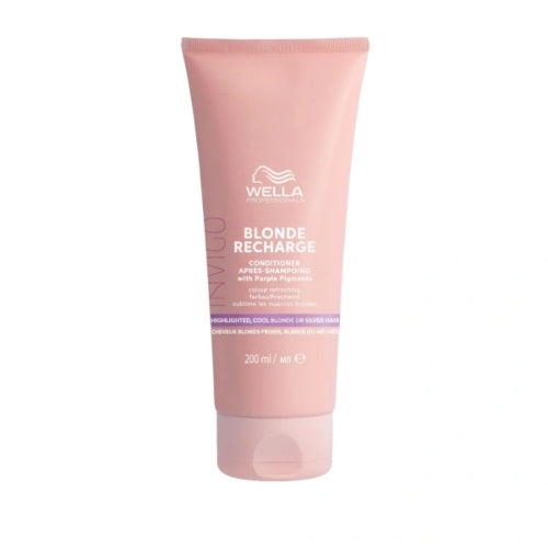 ACONDICIONADOR INVIGO BLONDE RECHARGE 200ML - WELLA - Adrissa Beauty - Cuidado capilar