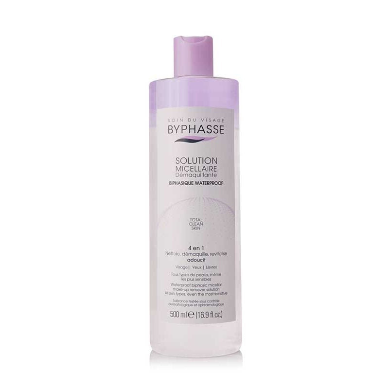 AGUA MICELAR BIFASICO 4 EN 1 500ML - BYPHASSE - Adrissa Beauty - Cuidado de la piel