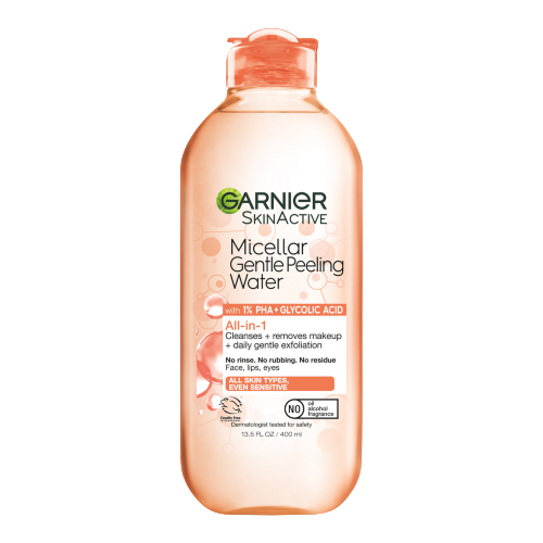 AGUA MICELAR GENTLE PEELING 1% PHA + GLYCOLIC ACID 400ML - GARNIER - Adrissa Beauty - 