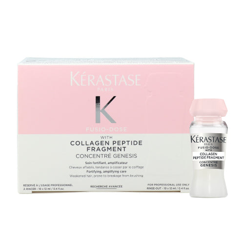 AMPOLLAS GENESIS FUSIO DOSE COLLAGEN PEPTIDE 10X12ML - KERASTASE - Adrissa Beauty - Cuidado capilar