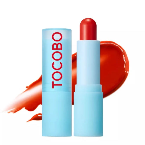 BALSAMO LABIAL GLASS TINTED TANGERINE RED - TOCOBO - Adrissa Beauty - 