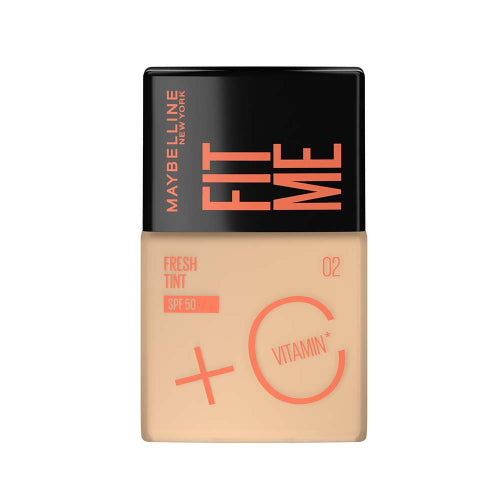 BASE FIT ME +VITAMINA C SPF50 02 - MAYBELLINE - Adrissa Beauty - Maquillaje