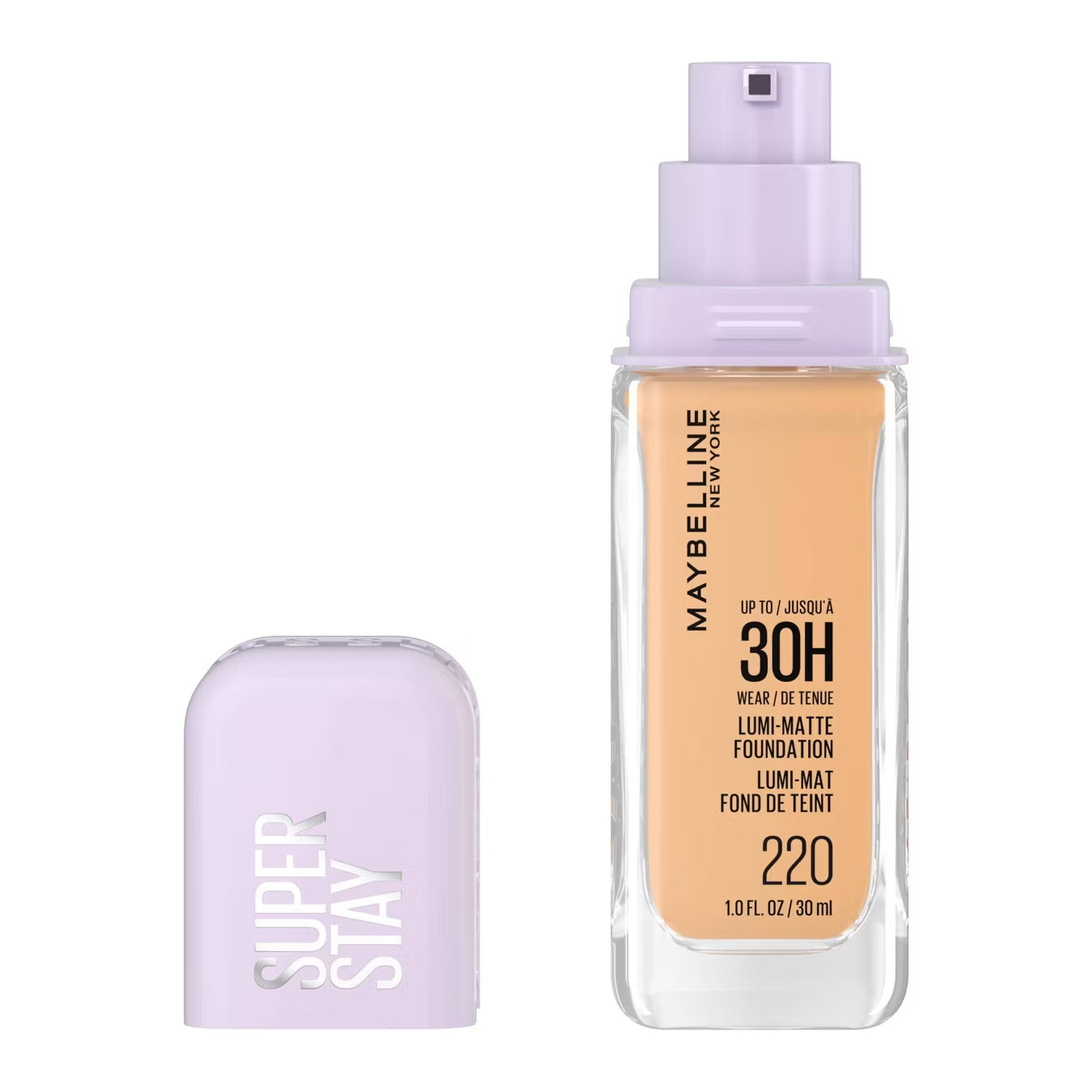 BASE SUPERSTAY LUMI MATTE 30H SPF16 220 - MAYBELLINE - Adrissa Beauty - Maquillaje
