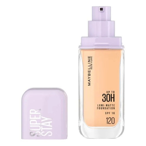 BASE SUPERSTAY LUMI MATTE 30H SPF16 120 - MAYBELLINE - Adrissa Beauty - Maquillaje