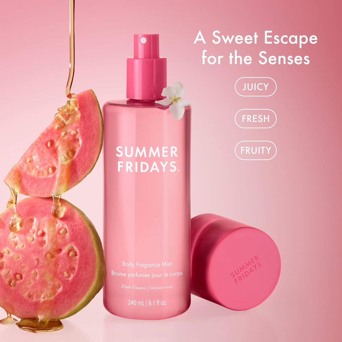 BODY MIST FRAGANCE PINK GUAVA 240ML - SUMMER FRIDAYS - Adrissa Beauty - Perfume y colonias