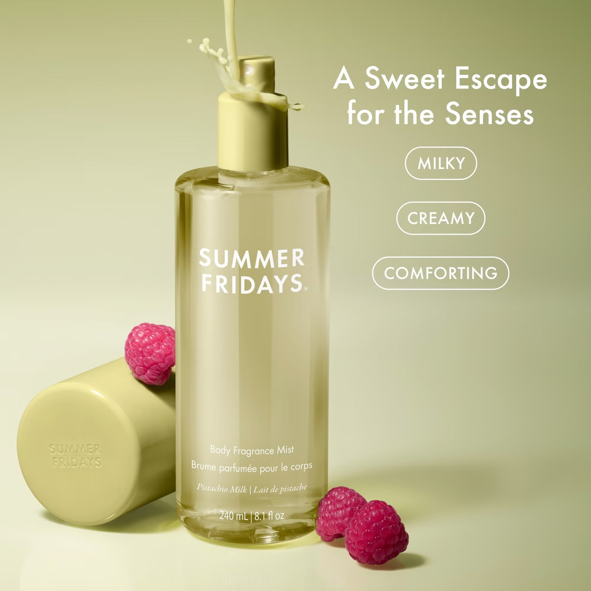 BODY MIST FRAGANCE PISTACHIO MILK 240ML - SUMMER FRIDAYS - Adrissa Beauty - Perfume y colonias