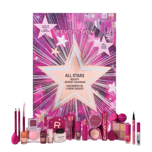 CALENDARIO ADVIENTO ALL STARS BEAUTY 24PZAS - REVOLUTION - Adrissa Beauty - Maquillaje