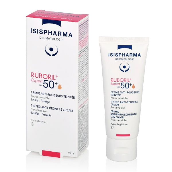 CREMA ANTIENROJECIMIENTO RUBORIL EXPERT C/COLOR SPF50 40ML - ISISPHARMA - Adrissa Beauty - Cuidado de la piel