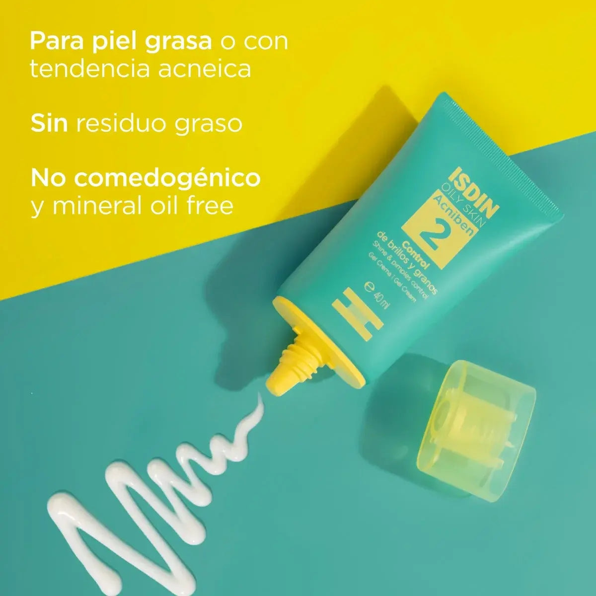 CREMA HIDRATANTE ACNIBEN 2 CONTROL BRILLO GRANOS 40ML - ISDIN - Adrissa Beauty - Cuidado de la piel