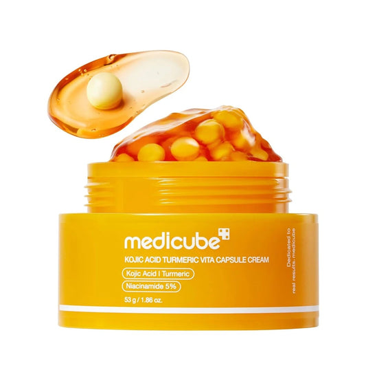 CREMA CAPSULAS KOJIC ACID TURMERIC NIACINAMIDE 5 53GR - MEDICUBE - Adrissa Beauty - Cuidado de la piel