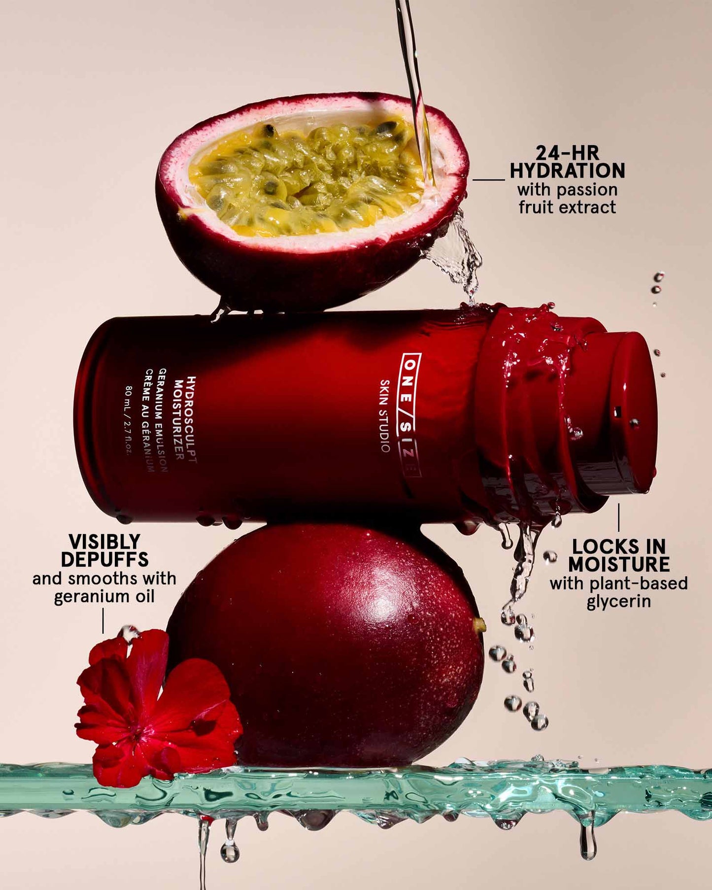 CREMA HIDRATANTE HYDROSCULPT WITH GERANIUM OIL 80ML - ONE SIZE - Adrissa Beauty - Cuidado de la piel