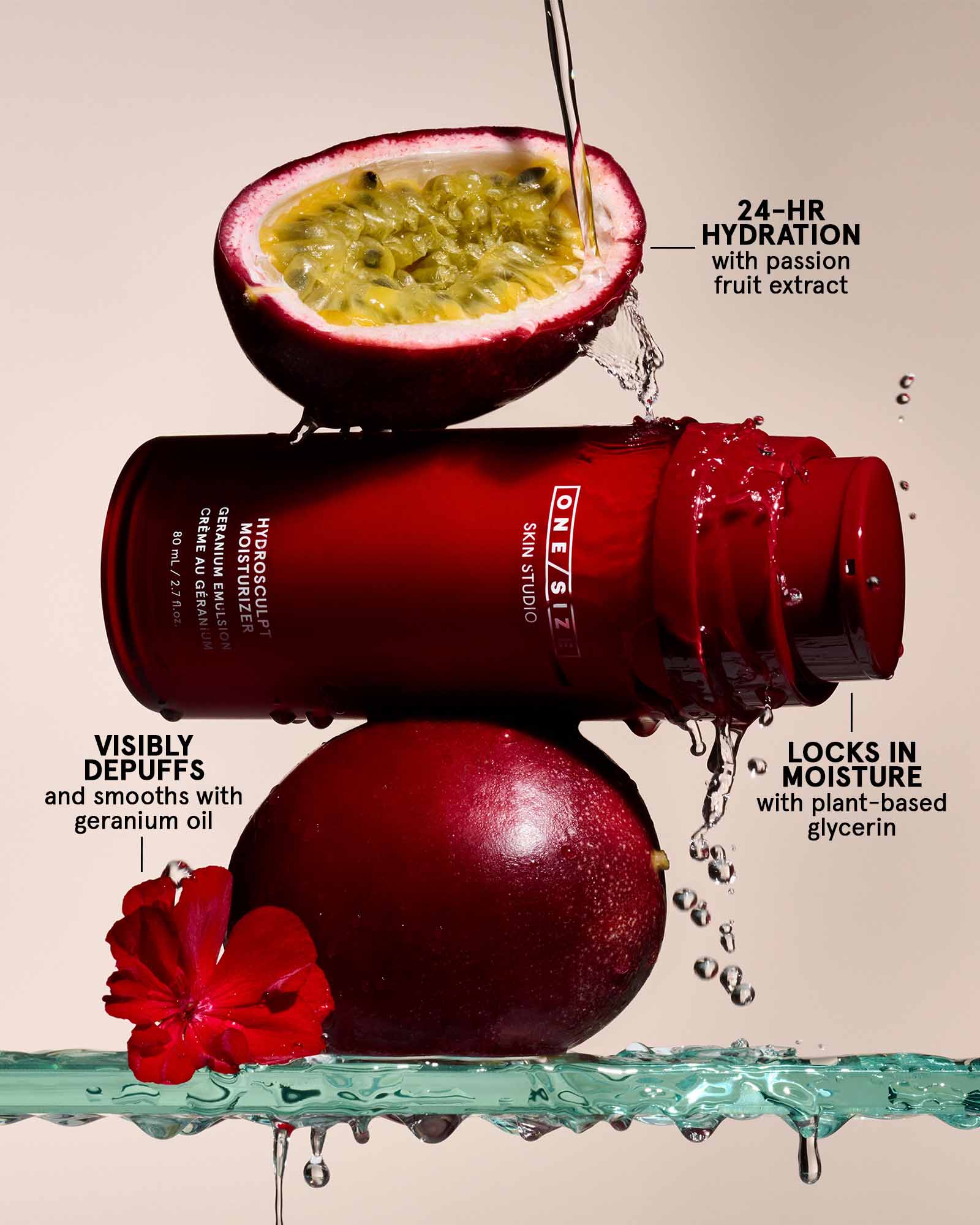 CREMA HIDRATANTE HYDROSCULPT WITH GERANIUM OIL 80ML - ONE SIZE - Adrissa Beauty - Cuidado de la piel