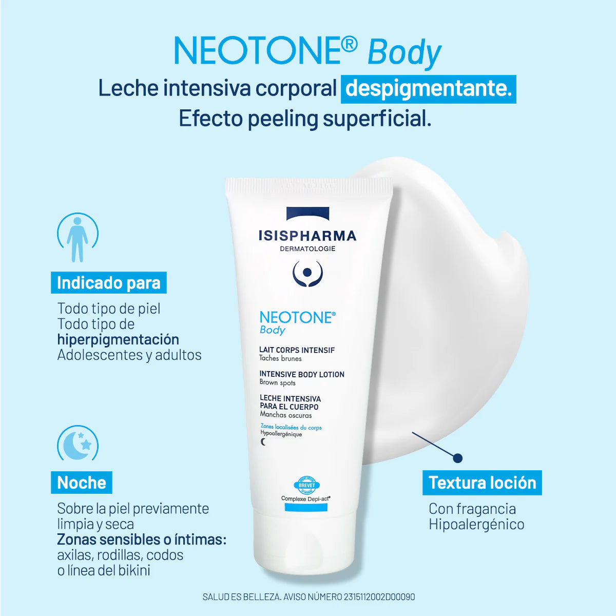 CREMA LECHE INTENSIVA NEOTONE MANCHAS 100ML - ISISPHARMA - Adrissa Beauty - Cuidado de la piel