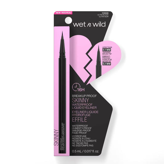 DELINEADOR OJOS MEGA LAST SKINNY WATERPROOF ULTRABLACK - WET N WILD - Adrissa Beauty - Maquillaje