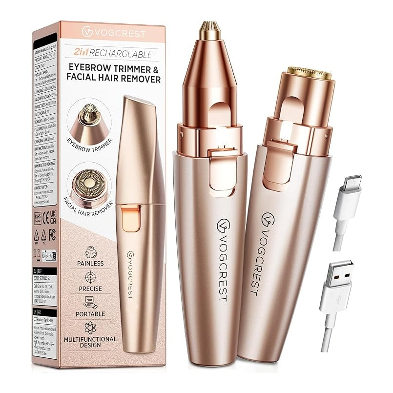 DEPILADOR 2IN1 FACIAL Y CEJAS RECARGABLE