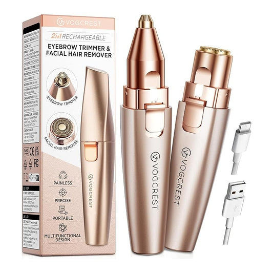 DEPILADOR 2IN1 FACIAL Y CEJAS RECARGABLE