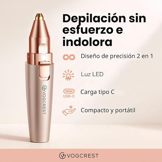 DEPILADOR 2IN1 FACIAL Y CEJAS RECARGABLE - VG VOGCREST - Adrissa Beauty - Electrónica