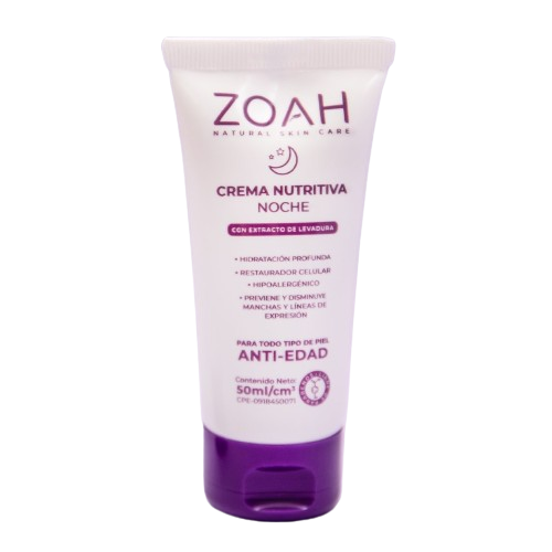 CREMA NUTRITIVA NOCHE ANTIEDAD 50ML - ZOAH - Adrissa Beauty - 