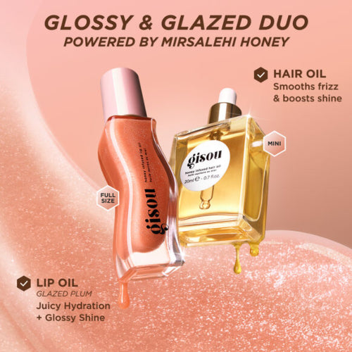 DUO HONEY GLOSS GLAZED HAIR OIL + LIP FULL SIZE - GISOU - Adrissa Beauty - Cuidado capilar
