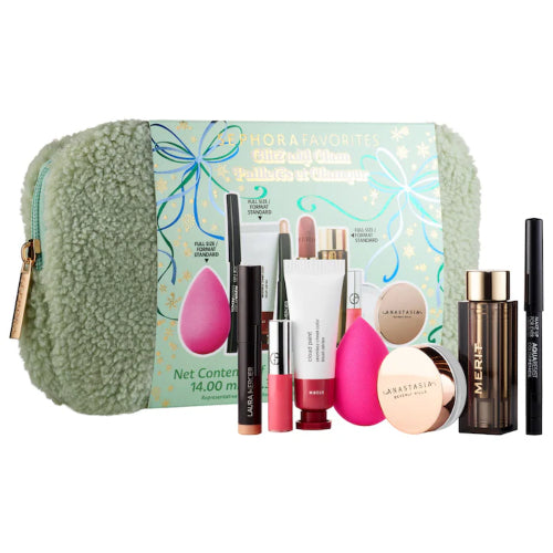 ESTUCHE MAKEUP GLITZ AND GLAM 8PZAS VERDE