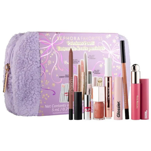 ESTUCHE MAKEUP PRECIOUS POUTS 9PZAS LILA - SEPHORA - Adrissa Beauty - Maquillaje