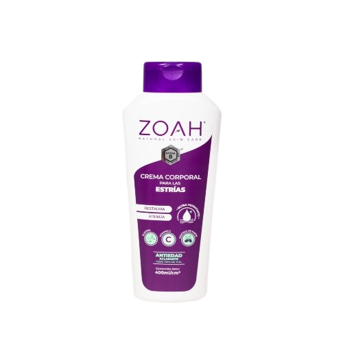 CREMA CORPORAL ANTI ESTRIAS 400ML - ZOAH - Adrissa Beauty - Cuidado de la piel