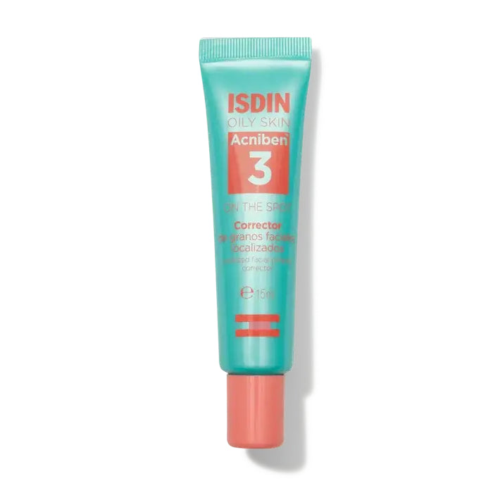 GEL ACNIBEN 3 ON THE SPOT CORRECTOR IMPERFECCIONES 15ML - ISDIN - Adrissa Beauty - Cuidado de la piel