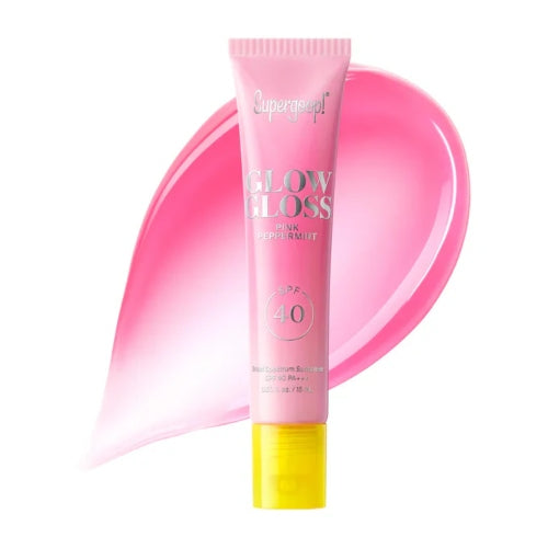GLOSS GLOW SPF40 PINK PEPPERMINT - SUPERGOOP - Adrissa Beauty - Maquillaje