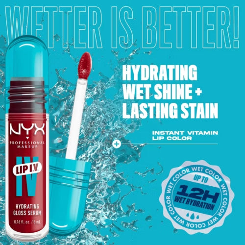 GLOSS SERUM HYDRATING LIP IV 07 BUBBLEGUM BURST - NYX - Adrissa Beauty - Maquillaje