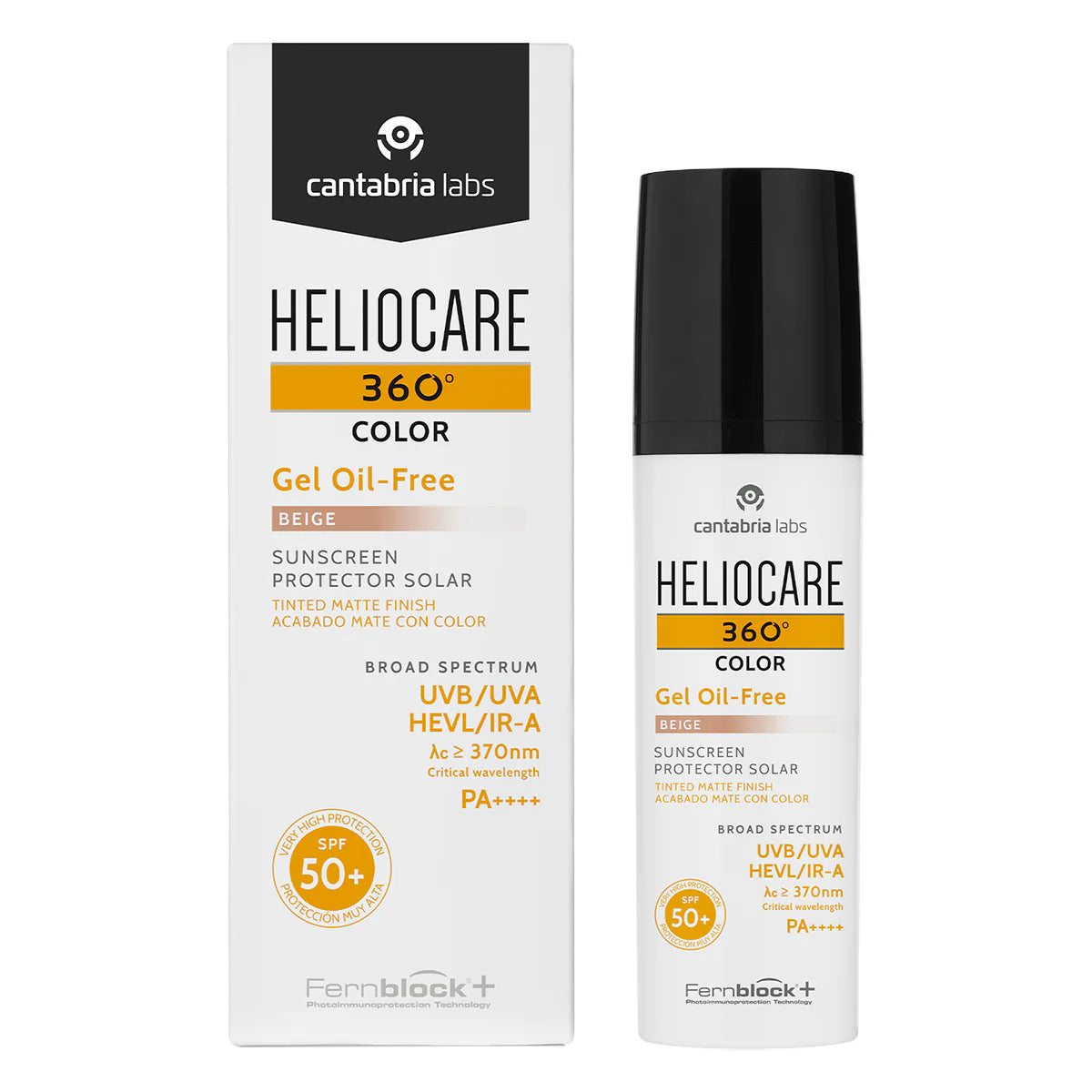 PROTECTOR SOLAR 360 GEL OIL FREE MATE BEIGE SPF50 50ML - HELIOCARE - Adrissa Beauty - Cuidado de la piel