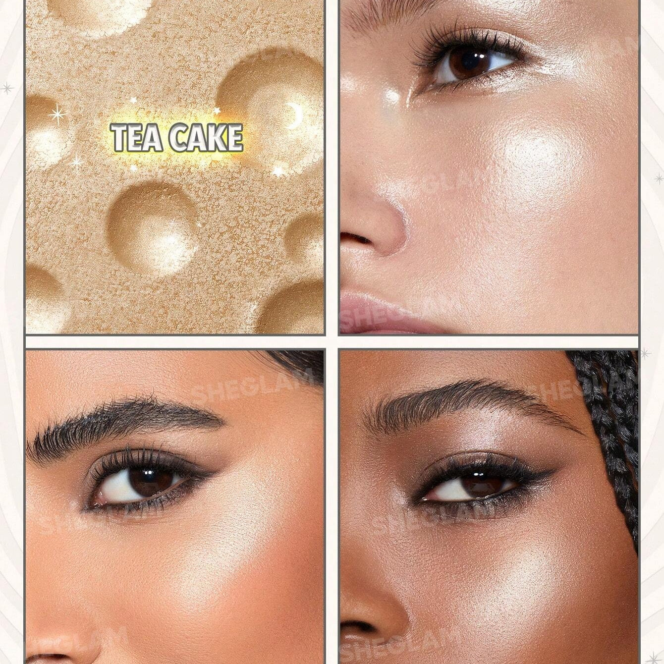 ILUMINADOR LUNAR GLOW TEA CAKE - SHEGLAM - Adrissa Beauty - Maquillaje