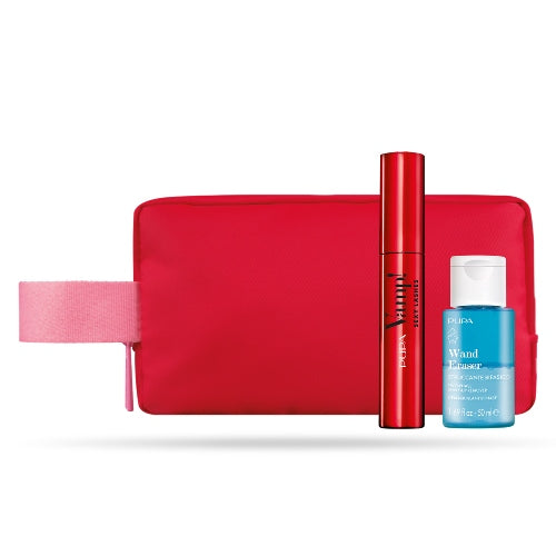 KIT BAG RECYCLED MASCARA SEXY + LIMPIADOR WAND ERASER - PUPA MILANO - Adrissa Beauty - Maquillaje