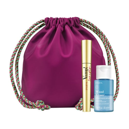 KIT BAG RECYCLED MASCARA VAMP FOREVER + LIMPIADOR WAND ERASER - PUPA MILANO - Adrissa Beauty - Maquillaje